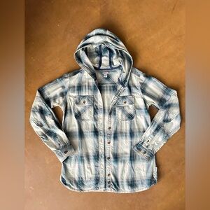 Carhartt Button-Up Plaid Hooded Shacket - XS